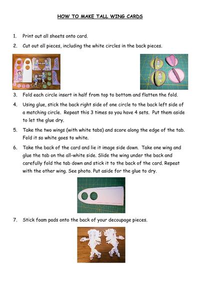 Tall Wing Cards - instructions PDF