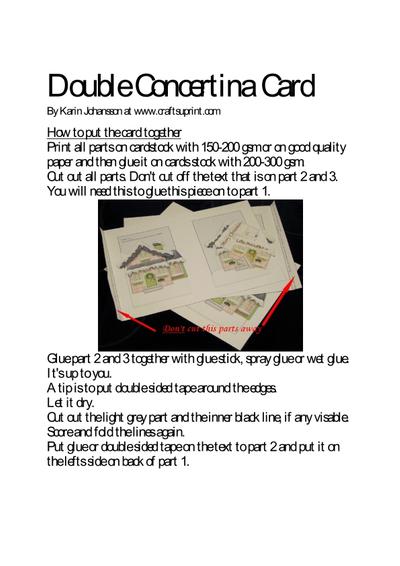 Double Concertina Card PDF