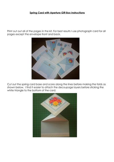 3D Spring card with Gift Box Tutorial PDF