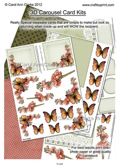 3D Floral Carousel Cards Tutorial PDF