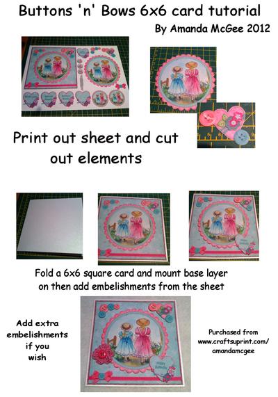 Buttons 'n' bows cards Image