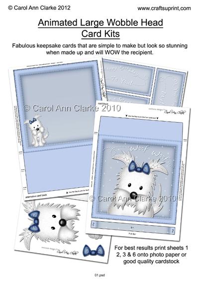 3D Animated Large Wobble Head Card Tutorial PDF