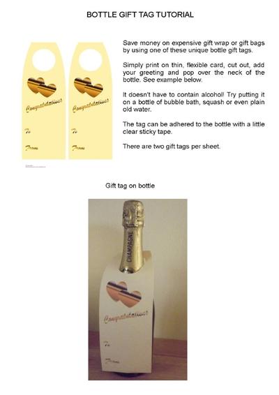 Bottle gift tags PDF