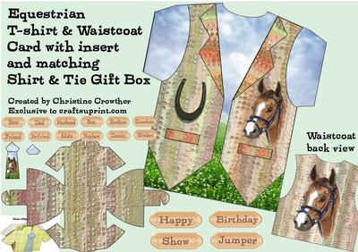 T-shirt & Waistcoat card kits with matching shirt & tie gift boxes Image-4