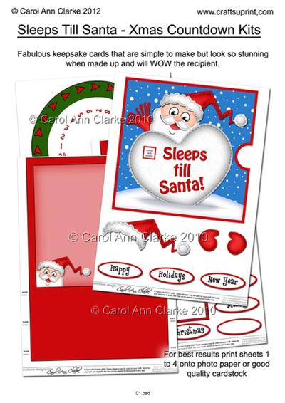 Sleeps till Santa Moveable Kits Tutorial PDF
