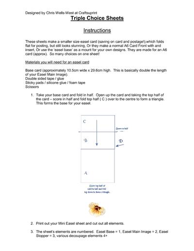 Triple Choice Card Sheets PDF