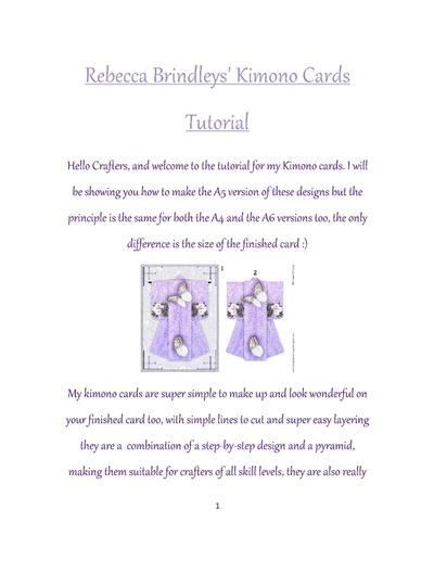 Kimono Cards Tutorial PDF