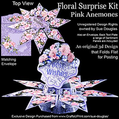 Floral Surprise Card Kit Lilac and Pink Pansies - CUP370241_422 | Craftsuprint