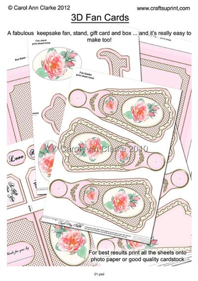 3D Floral Fan Card Kits Tutorial PDF-2
