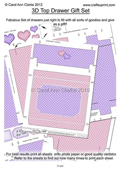 3d Top Drawer Gift Sets Tutorial PDF