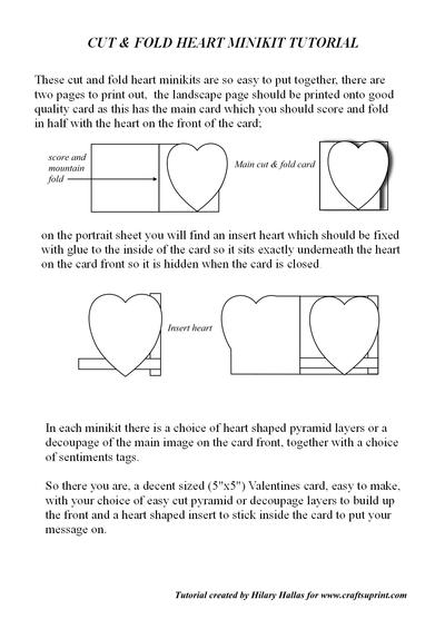 Cut & Fold Heart Shaped Front Cards Image