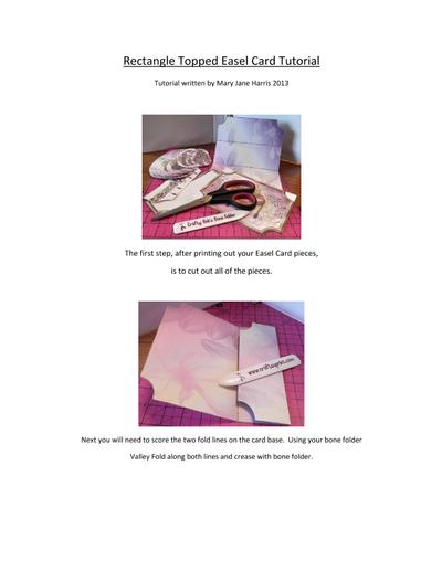 Rectangle Topped Pyramid Easel Cards PDF