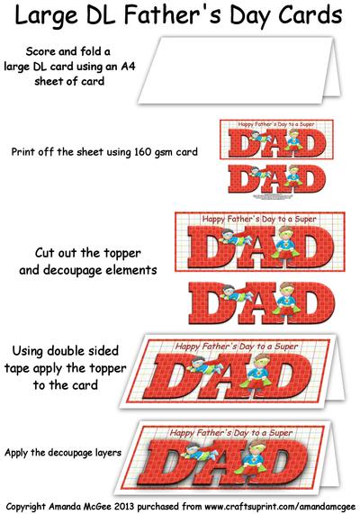 Large DL Fathers Day cards Image