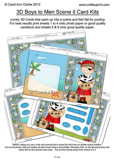 3D Boyz to Men Scene it Card Kits Tutorial PDF-2