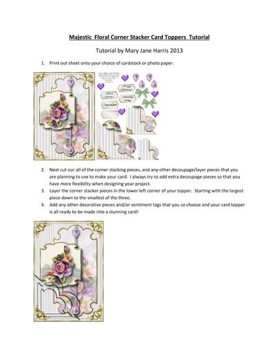 Majestic Floral Corner Stacker Card Toppers Tutorial PDF