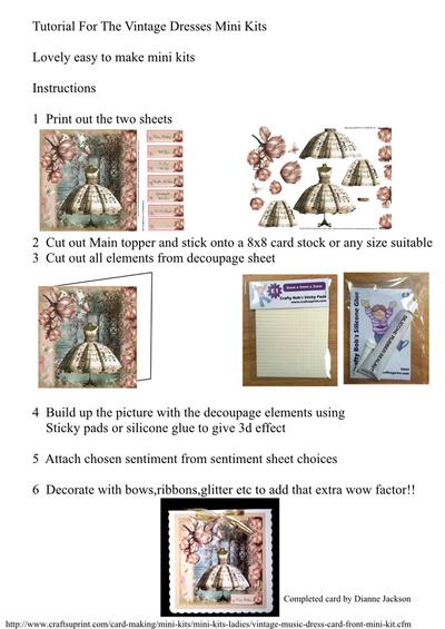 Tutorial for Vintage Dress Mini Kits Image