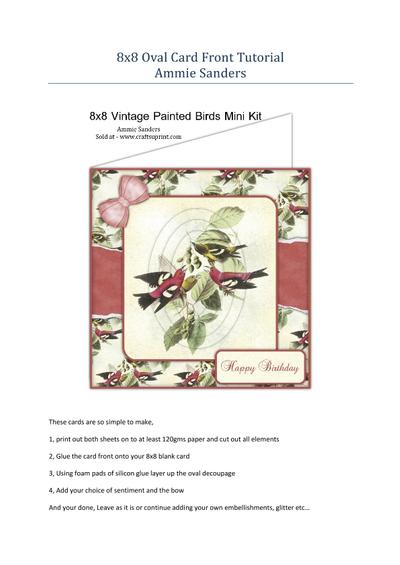 8X8 Oval Decoupage Card Front PDF