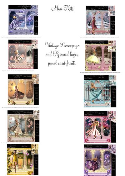 Tutorial For Vintage Mini kit card fronts With Decoupage and pyramid layers Image-2