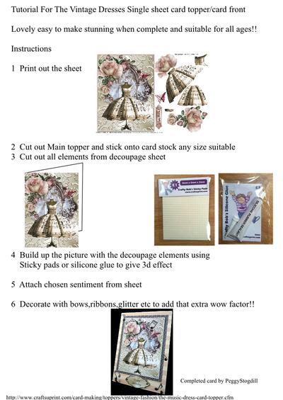 Tutorial for The single sheet Vintage dresses Topper Image
