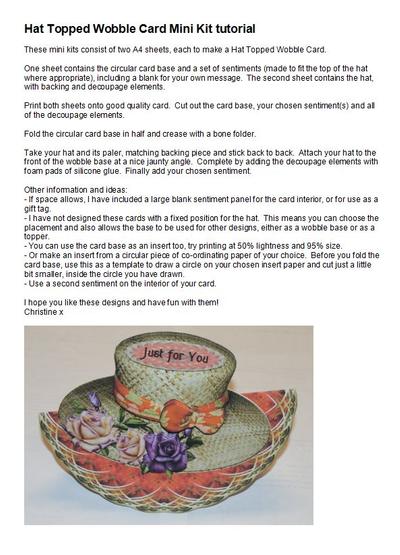 Hat Topped Wobble Card Mini Kit tutorial Image