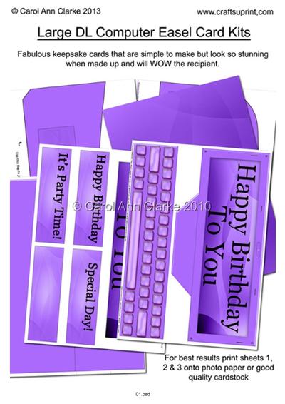 Large DL Computer Easel Card Tutorial PDF-2