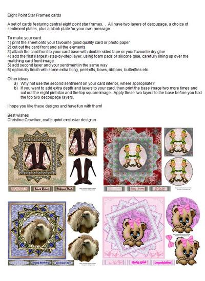 Eight Point Star Framed cards Image