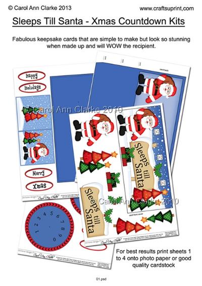 3 Wheel Sleeps Till Santa Christmas Tutorial PDF-2
