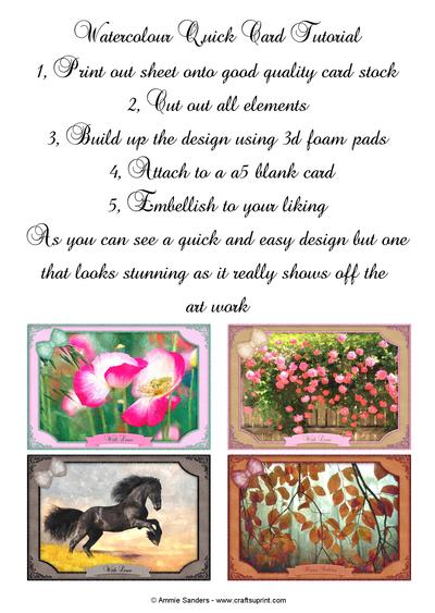  Watercolour Quick Cards Image