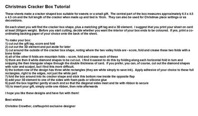 Christmas Cracker Gift Box, Decoration or Place Setting Tutorial Image