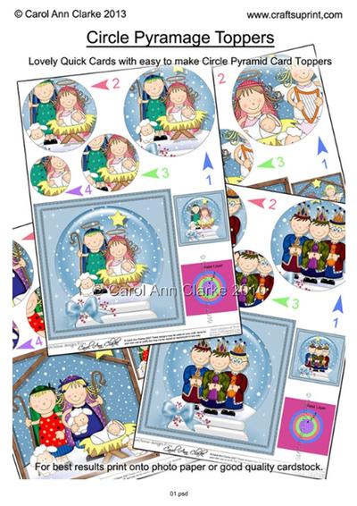 The Christmas Story Nativity Circle Pyramage Toppers Tutorial PDF