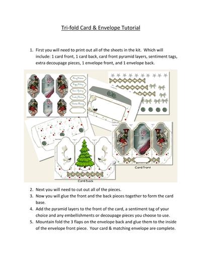 My Tri-fold Christmas Card & Envelope Kits PDF