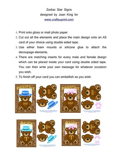 series of Zodiac signs for male and female