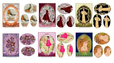 Fancy Scrolled Oval Pyramid Cards tutorial Image-2