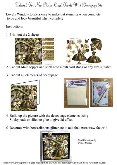 Retro card fronts and decoupage Mini Kits Image