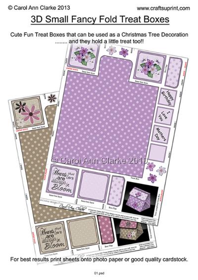 3D Fancifold Treat Favour Boxes/Party Favours/Decorations PDF-2