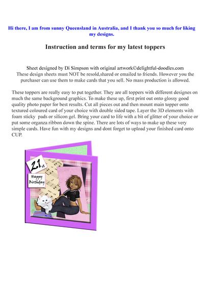 Teenage Girl step by steps/toppers Image
