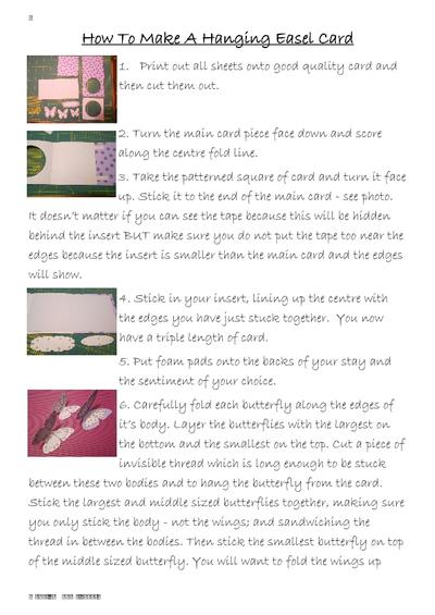 hanging easel cards PDF