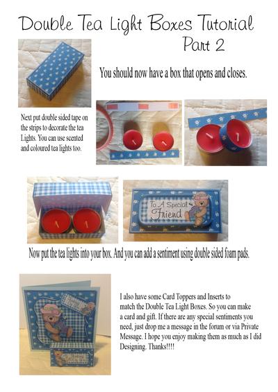 Tea Bears Double Tea Light Box - CUP513581_1416 | Craftsuprint