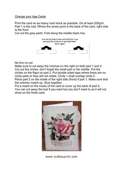 Change Your Age Cards PDF