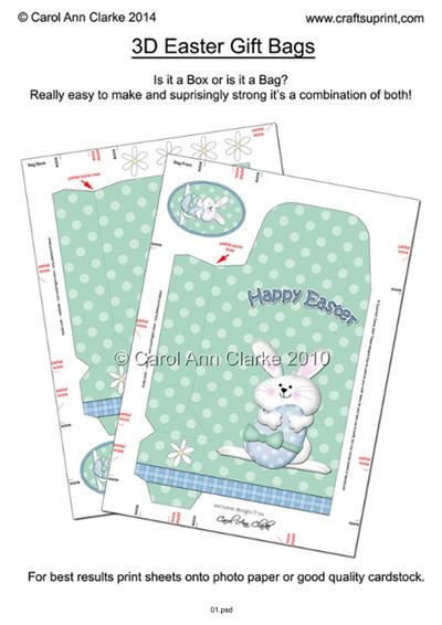 **3D Easter Gift Bags Mini Kits** Tutorial PDF-2